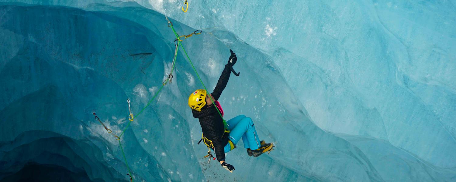 Angelika Rainer träumt gerade vom Eisklettern in Island